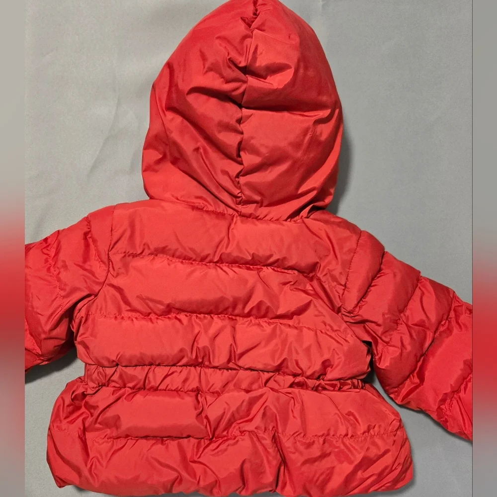 BABY GAP Cherry Red Hooded Puffer Jacket Coat Size 0-6 Months Winter Wear